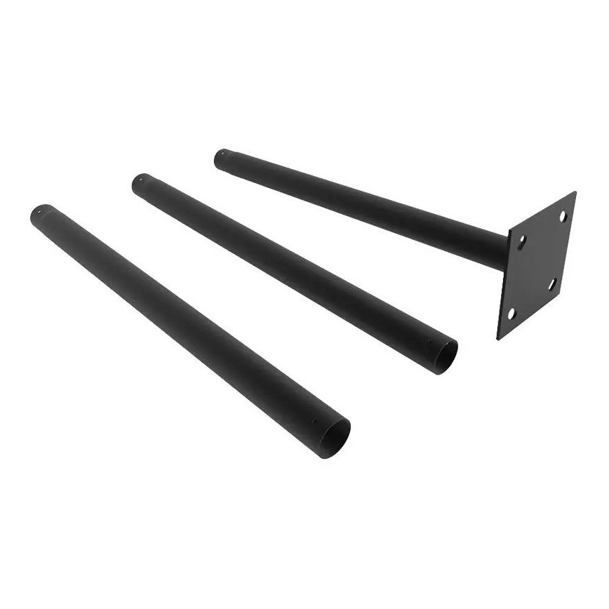 Poteau métallique avec support pour luminaire solaire 3 m