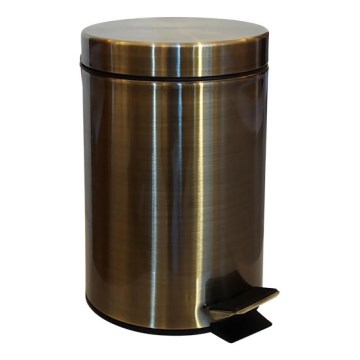 Poubelle 17x26 cm inox/bronze