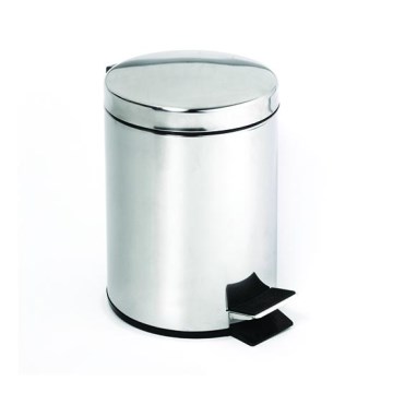 Poubelle 30x45 cm en acier inoxydable/argenté