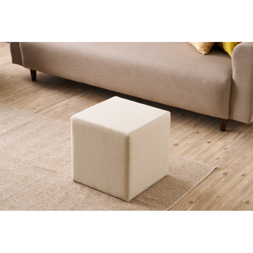 Pouf CUBI 40x40 cm crème