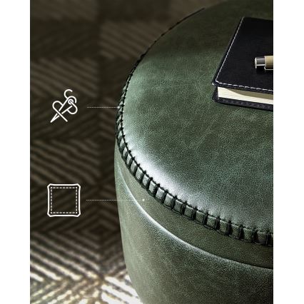 Pouf in pelle CORE verde
