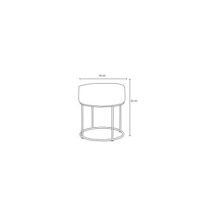 Pouf JAVI Ø 40 cm crema