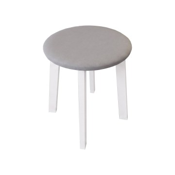 Pouf KUBE Ø 36 cm bianco/grigio