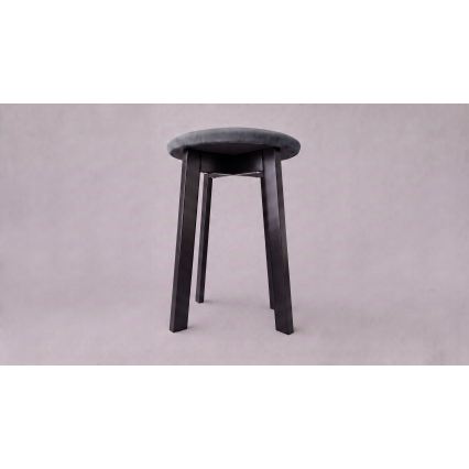 Pouf KUBE Ø 36 cm nero/antracite