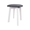Pouf LUBE 36x36 cm bianco/antracite