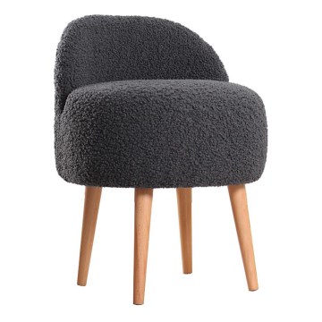 Pouf MIKI Ø 46 cm grigio scuro