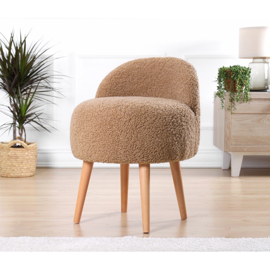 Pouf MIKI Ø 46 cm marrone