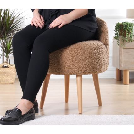 Pouf MIKI Ø 46 cm marrone