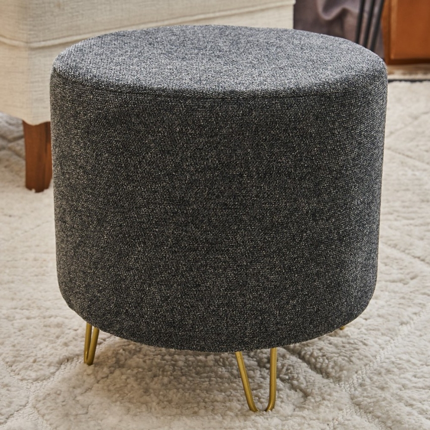 Pouf NANI, diam. 40 cm, antracite