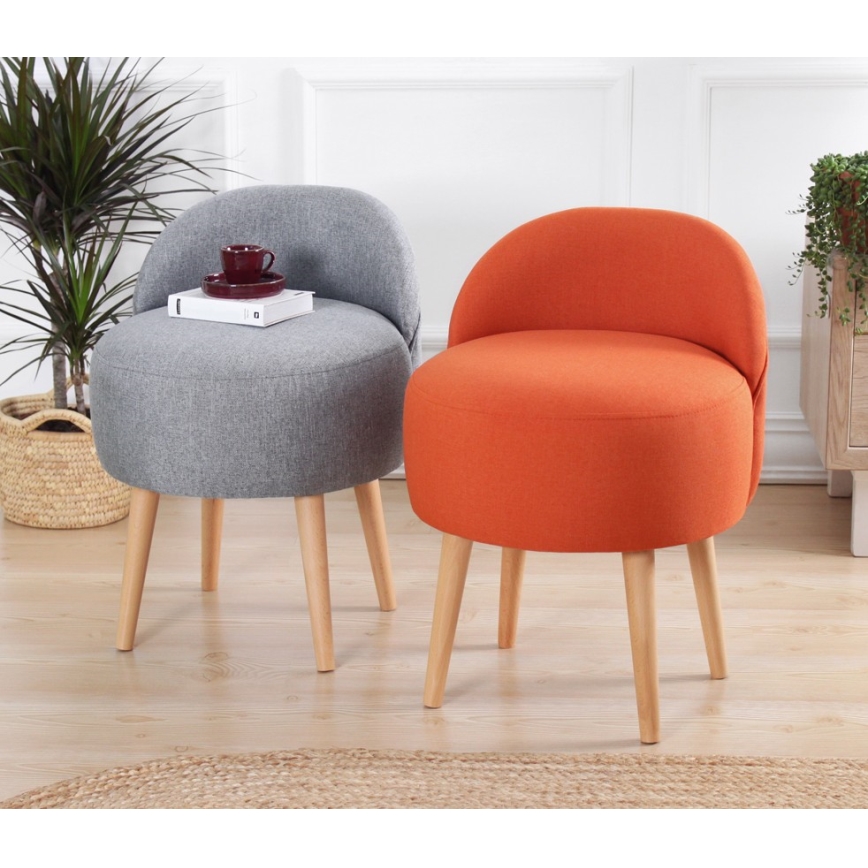 Pouf NIKI, Ø 46 cm, arancione