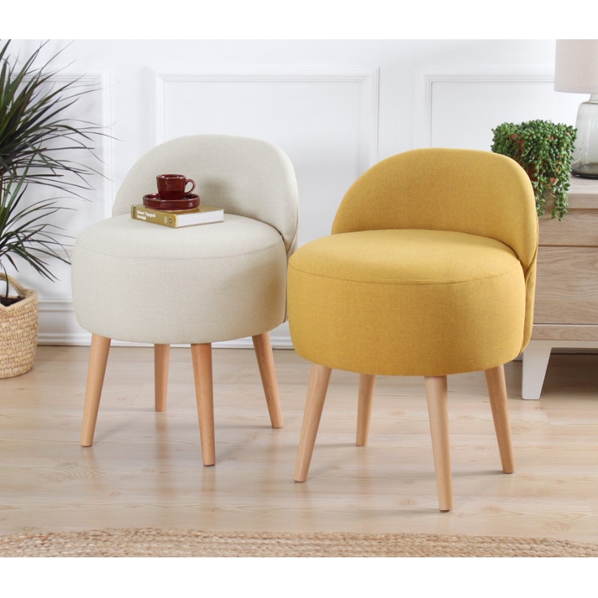 Pouf NIKI Ø 46 cm, giallo