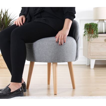 Pouf NIKI Ø 46 cm, grigio