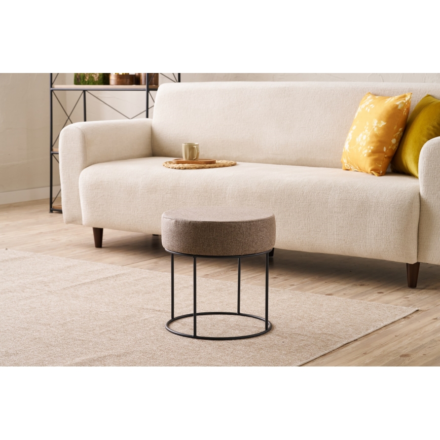 Pouf RELO Ø 40 cm marrone