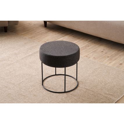 Pouf RELO Ø 40 cm marrone scuro