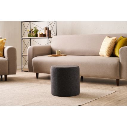 Pouf RONDO Ø 40 cm, marrone scuro