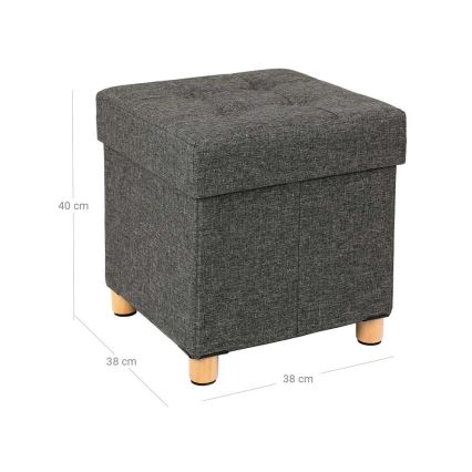 Pouf SULTAN 38x40 cm grigio scuro