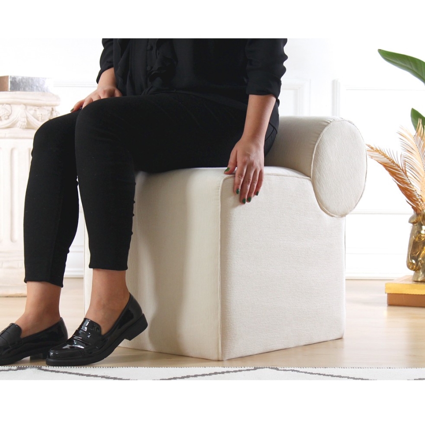 Pouf TIKI 47x45 cm crema