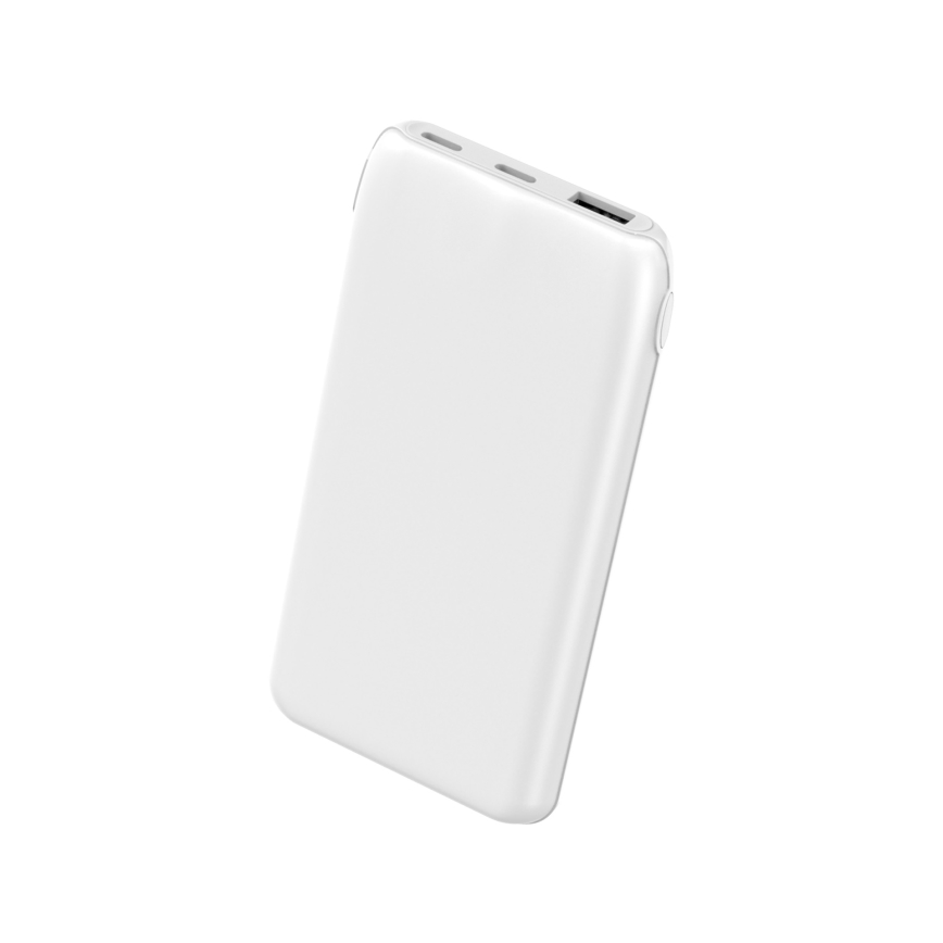 Power Bank 10000 mAh 10W Power Delivery 2xUSB-C + 1xUSB-A bianco