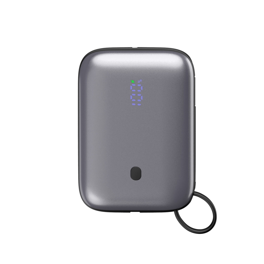 Power Bank 10000 mAh 20W Power Delivery Compact con cavo USB-C retrattile integrato 1m nero