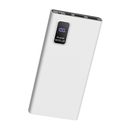 Power Bank con display LED Power Delivery 10000 mAh 3,7V bianco