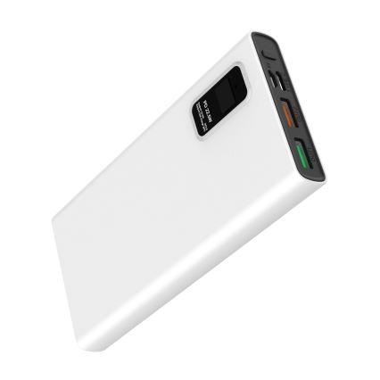 Power Bank con display LED Power Delivery 10000 mAh 3,7V bianco