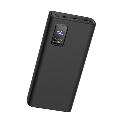 Power Bank con display LED Power Delivery 20000 mAh 3,7V nero