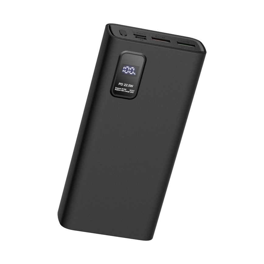 Power Bank con display LED Power Delivery 20000 mAh 3,7V nero