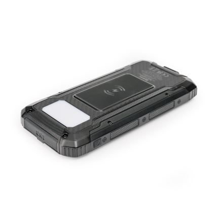 Power Bank con ricarica wireless e pannello solare Power Delivery 15W/10000 mAh nero