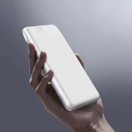 Powerbank 10000 mAh 10W Power Delivery 2xUSB-C + 1xUSB-A weiß