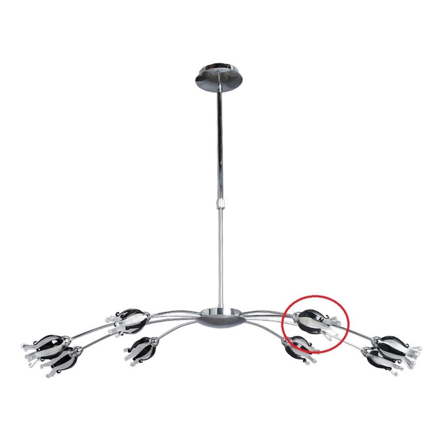 Prezent 14009 - Vetro di ricambio per lampadario BLACK JACK G9 cromo lucido