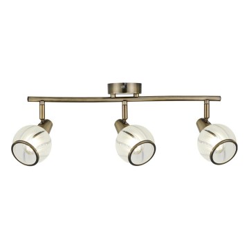 Prezent 14105 - Spot SIENTO 3xE14/40W/230V laiton