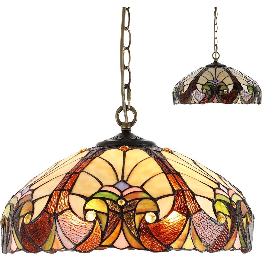 Prezent 1700 - Lustre sur chaîne TIFFANY XX 2xE27/60W/230V