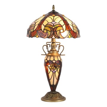 Prezent 1702 - Lampe de table TIFFANY 2xE27/60W + 1xE14/7W/230V