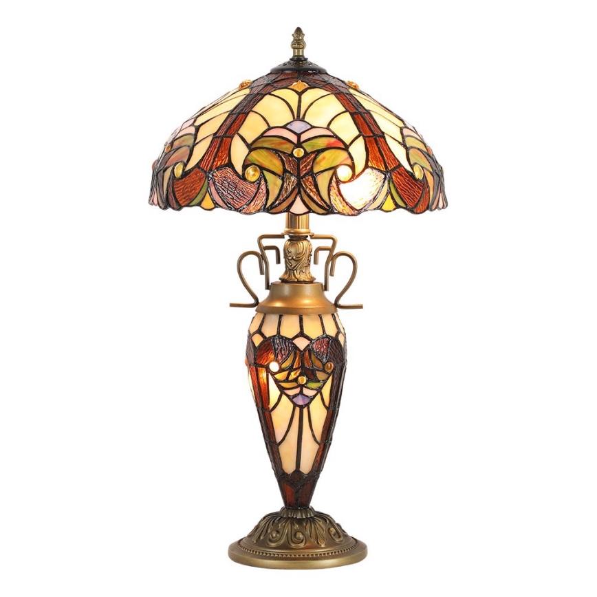 Prezent 1702 - Tischleuchte TIFFANY 2xE27/60W + 1xE14/7W/230V