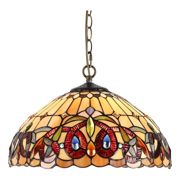 Prezent 1704 - Suspension chaîne TIFFANY 2xE27/60W/230V