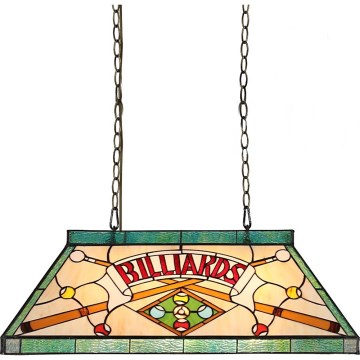 Prezent 1715 - Lampadario a catena TIFFANY BILLIARD 3xE27/60W/230V