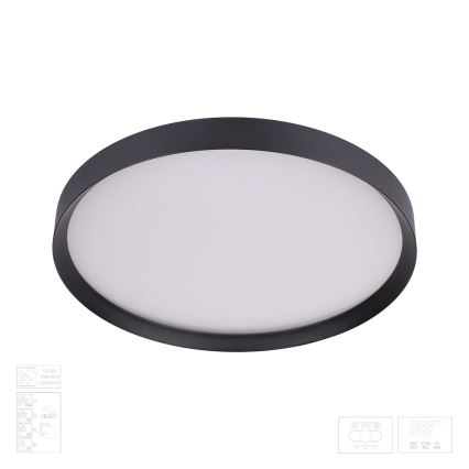 Prezent 17313 - Plafonnier LED dimmable MAYSA LED/36W/230V 3000/4000/6000K diam. 39,5 cm noir