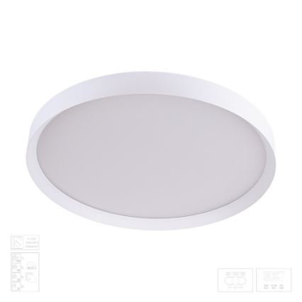 Prezent 17314 - Plafoniera LED dimmerabile MAYSA LED/42W/230V 3000/4000/6000K Ø 48,5 cm bianca