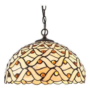 Prezent  223 - Lampadario a sospensione con catena TIFFANY 2xE27/60W/230V