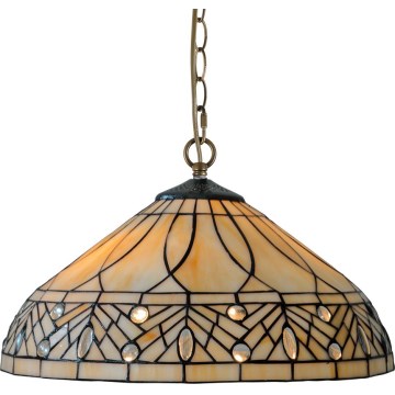 Prezent 241 - Kronleuchter mit Kette TIFFANY 2xE27/60W/230V