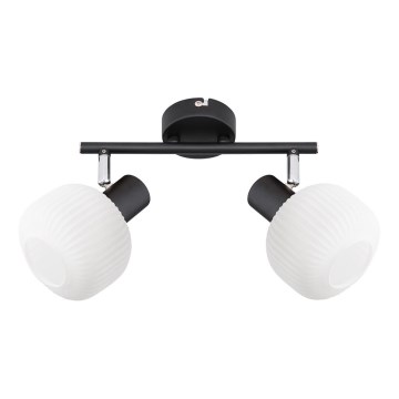 Prezent 27520 - Faretto ARYA 2xE14/40W/230V nero/bianco