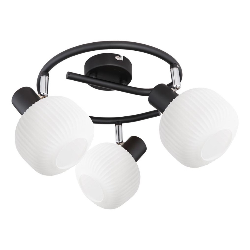 Prezent 27521 - Faretto ARYA 3xE14/40W/230V nero/bianco