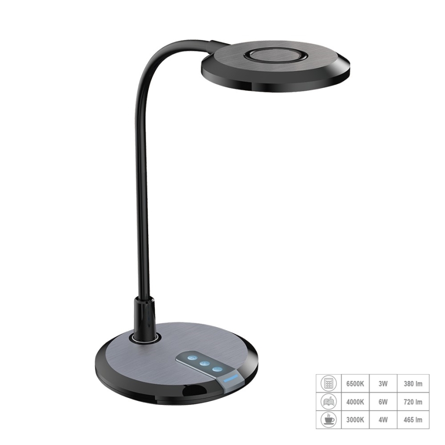 Prezent 31219 - Lampe de table tactile flexible à intensité variable PIXIE LED/7W/230V 3000-6500K