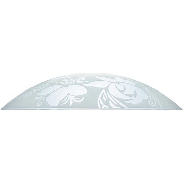 Prezent 45141 - Ricambio in vetro per lampadario PLATE E27 Ø 45 cm trasparente/bianco