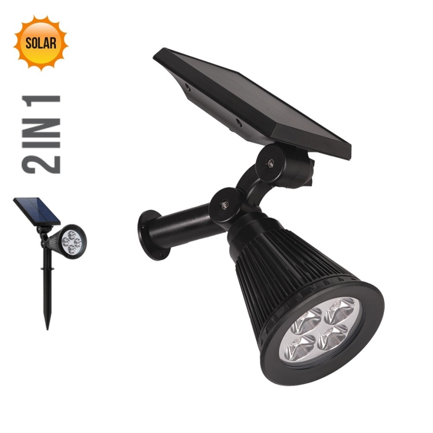 Prezent 65286 - LED-Solarleuchte 2in1 LION LED/2W/3,7V IP44 2220 mAh