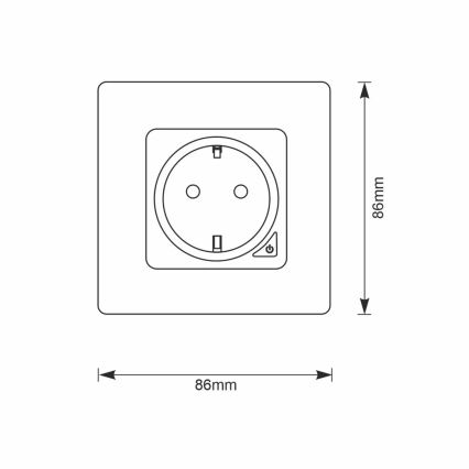 Prise connectée SMART 3680W/230V/16A Wi-Fi Tuya SCHUKO