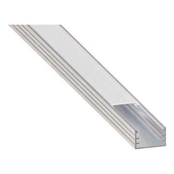 Profil encastrable pour rubans LED 1 m argenté/blanc