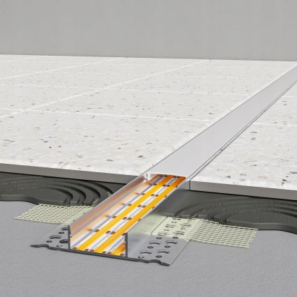 Profil encastrable pour rubans LED — 1 m, argenté/blanc
