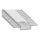 Profilé encastrable pour rubans LED 1 m argent/blanc