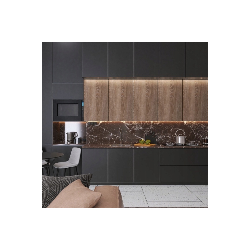 Profilé encastrable pour rubans LED 1 m argenté/blanc